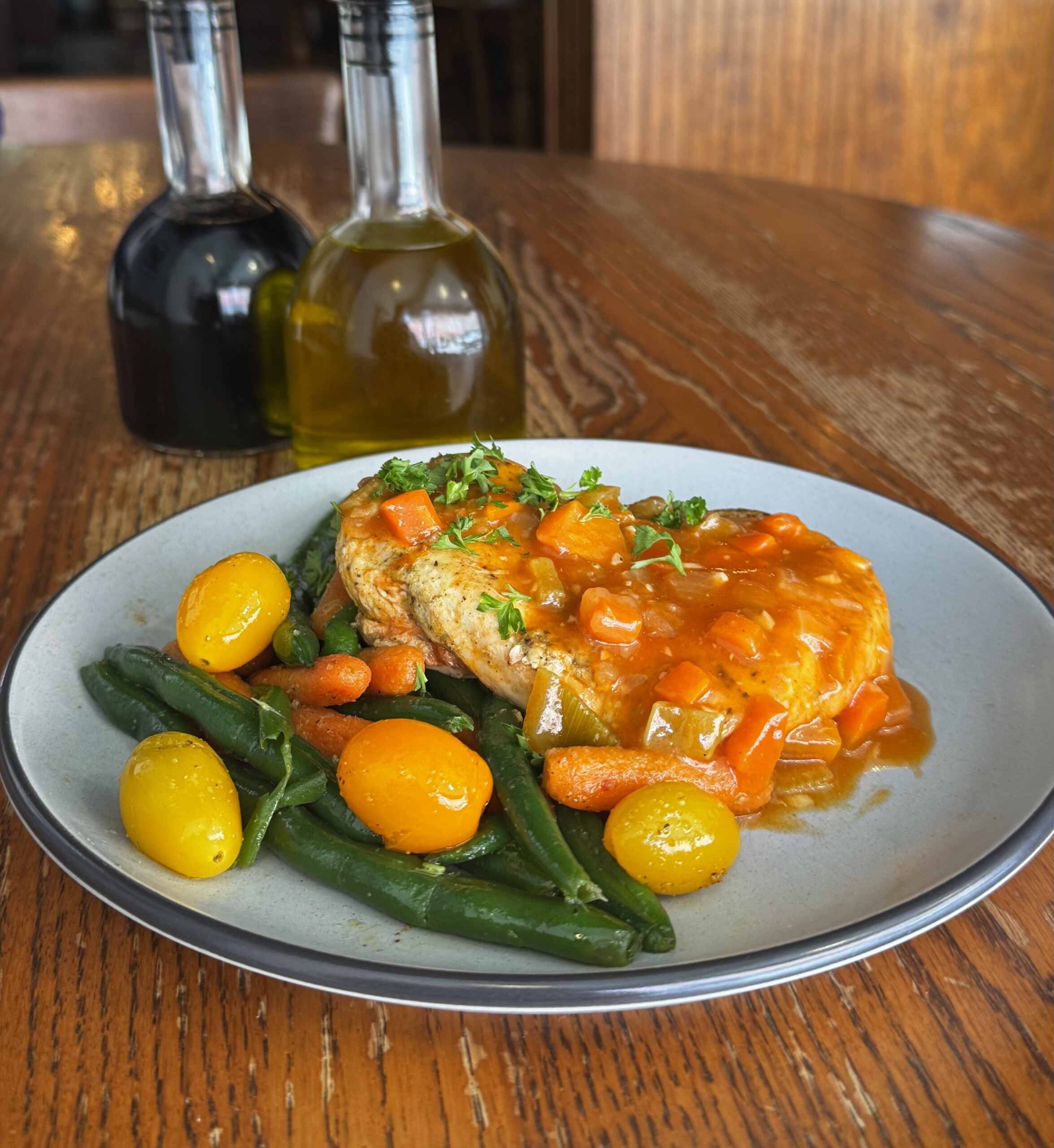 Braised Chicken with Vegetable Medley