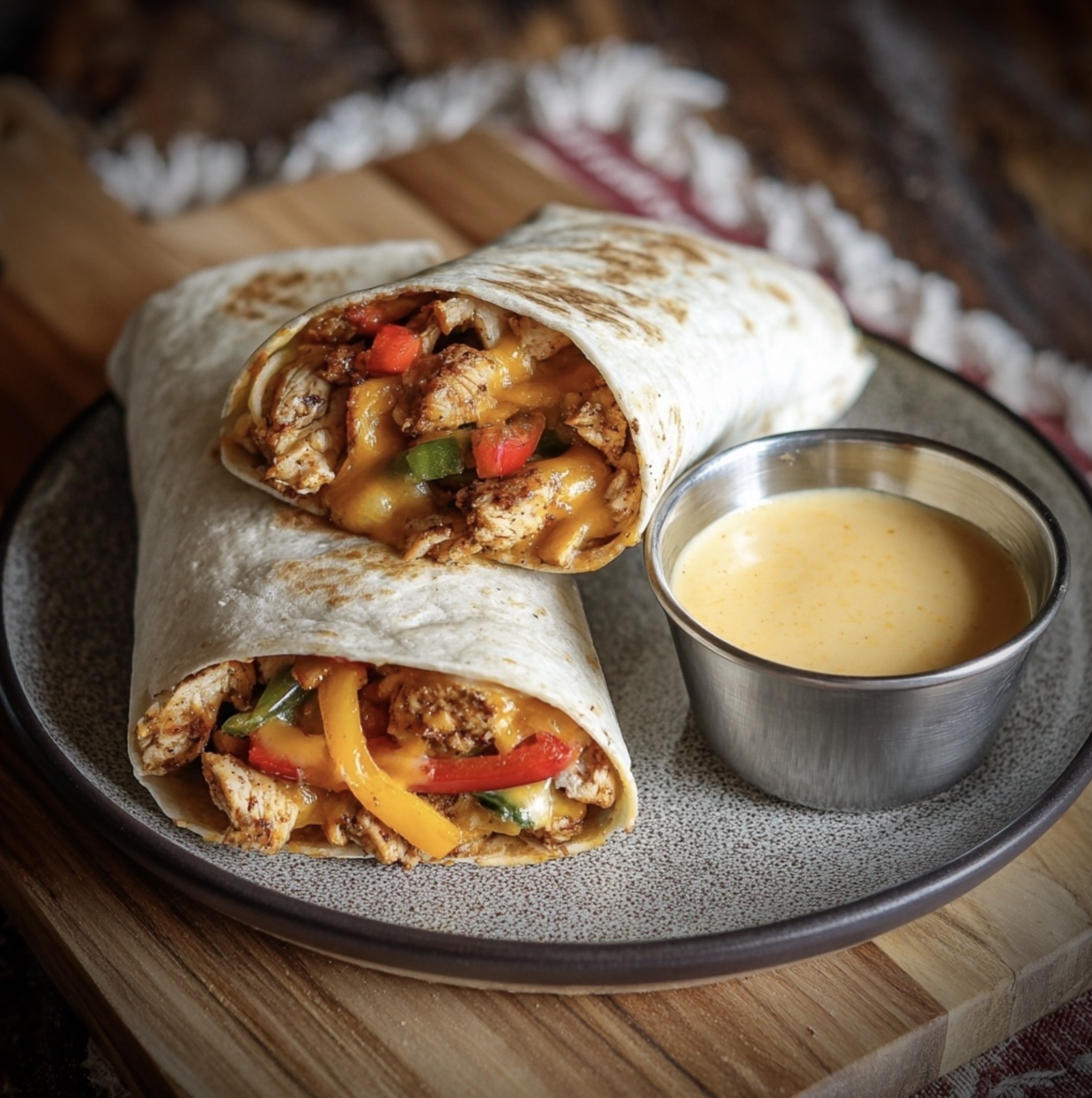 chicken fajita wrap